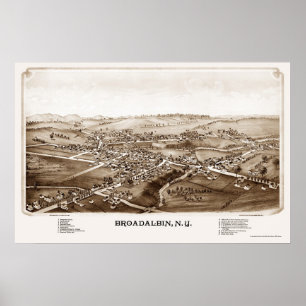 Broadalbin, NY Panoramic Map - 1880 Poster