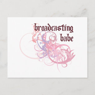 Broadcasting Babe Postcard
