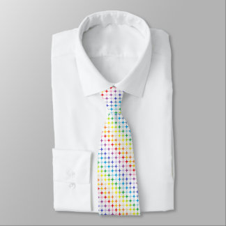 Broader Spectrum 4 Point Rainbow Stars Tie