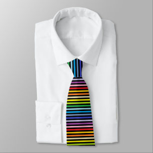 Broader Spectrum Rainbow and Black Stripes Tie