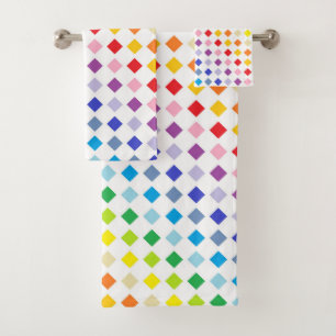 Broader Spectrum Rainbow Diamonds Bath Towel Set