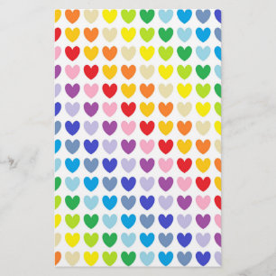 Broader Spectrum Rainbow Hearts Stationery