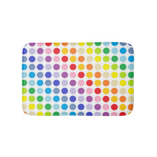 Broader Spectrum Rainbow Polka Dots Bath Mat