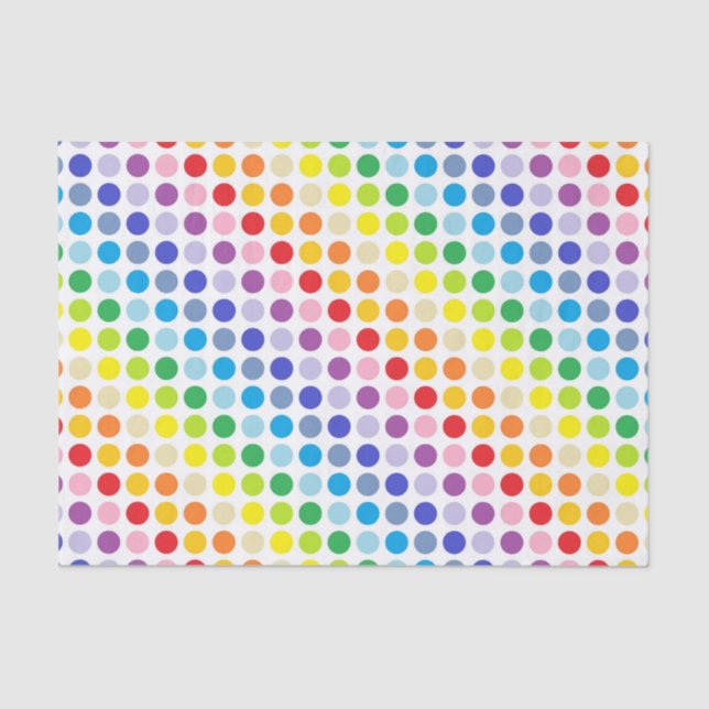 Broader Spectrum Rainbow Polka Dots Tissue Paper (Front)