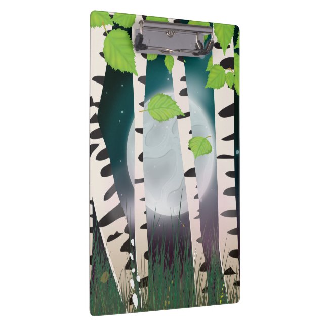 Broadleaved deciduous hardwood Birch Trees Clipboard (Right)
