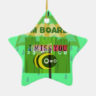 Broadly Speaking I miss You Ceramic Tree Decoration