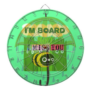 Broadly Speaking I miss You: Inspirational Text  Dartboard