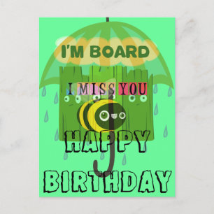 Broadly Speaking I miss You: Inspirational Text Postcard