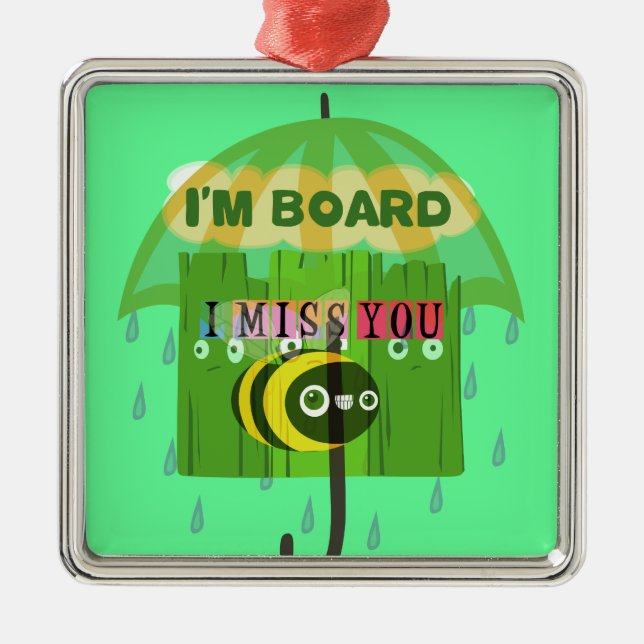 Broadly Speaking I miss You Metal Tree Decoration (Front)