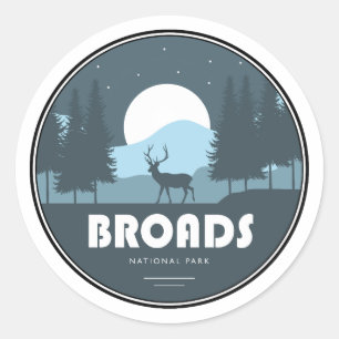 Broads National Park Deer Classic Round Sticker