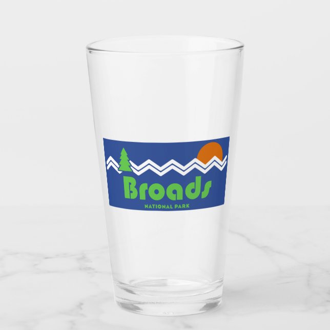 Broads National Park Retro Glass (Front)