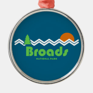 Broads National Park Retro Metal Tree Decoration