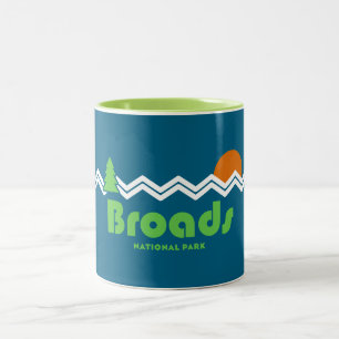 Broads National Park Retro Two-Tone Coffee Mug