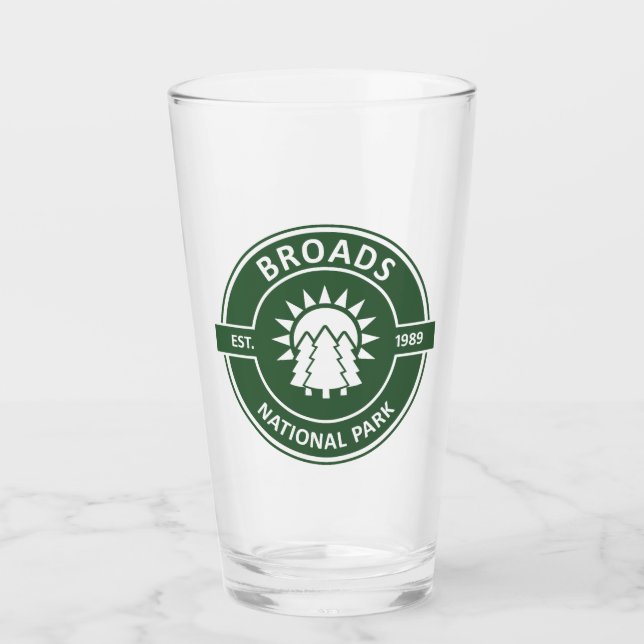 Broads National Park Sun Trees Glass (Front)