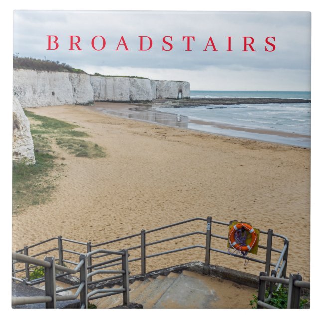 Broadstairs Kingsgate Bay view ceramic tile (Front)
