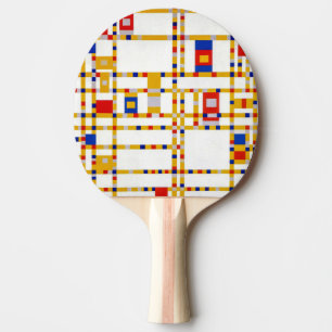 Broadway Boogie Woogie Piet Mondrian Ping Pong Paddle