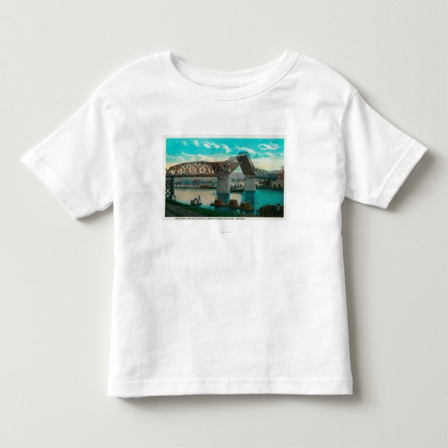 Broadway Bridge over Willamette River Toddler T-Shirt (Front)