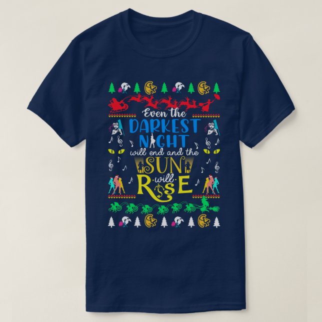 Broadway Christmas Gift T-Shirt (Design Front)