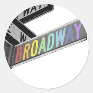 Broadway Classic Round Sticker
