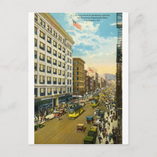 Broadway, Los Angeles 1916 Vintage Postcard