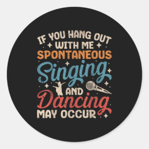 Broadway Musical Theater Nerd Theatre Geek Drama L Classic Round Sticker