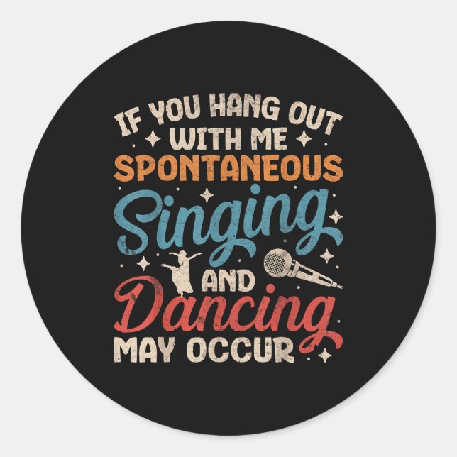 Broadway Musical Theater Nerd Theatre Geek Drama L Classic Round Sticker (Front)