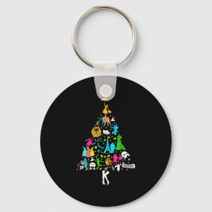 Broadway Musical Theatre Christmas Tree Funny Xmas Key Ring