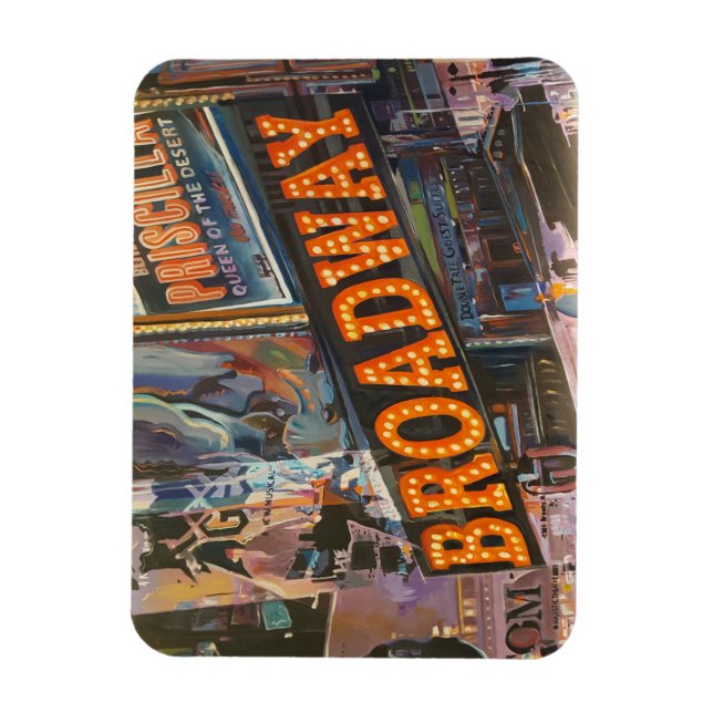 Broadway Neon Lights Magnet (Vertical)