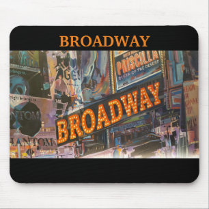 Broadway Neon Lights Mouse Mat