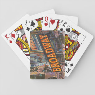 Broadway Neon Lights Playing Cards