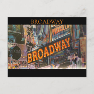 Broadway Neon Lights Postcard