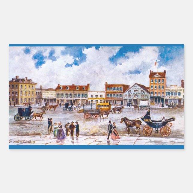 Broadway NYC 1810 Rectangle Stickers (Front)