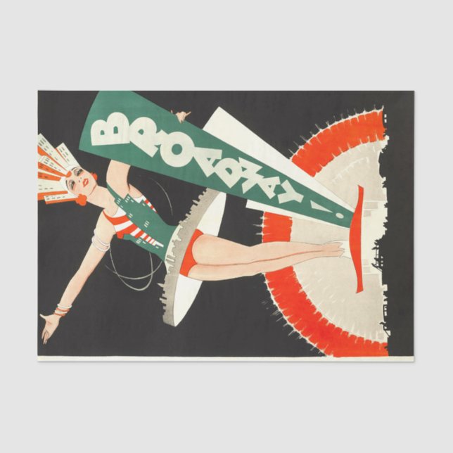 Broadway NYC Great Gatsby Art Artwork Tissue Paper (Front)