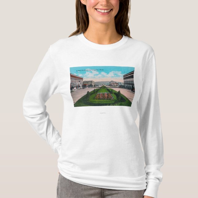 Broadway SceneLongview, WA T-Shirt (Front)