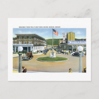 Broadway, Seaside, Oregon Postcard
