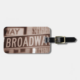 Broadway sign luggage tag