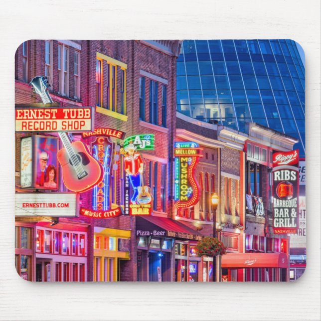 Broadway Street Downtown Nashville Tennessee Mouse Mat (Front)