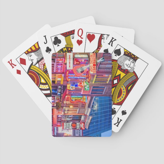 Broadway Street Downtown Nashville Tennessee Playing Cards (Back)