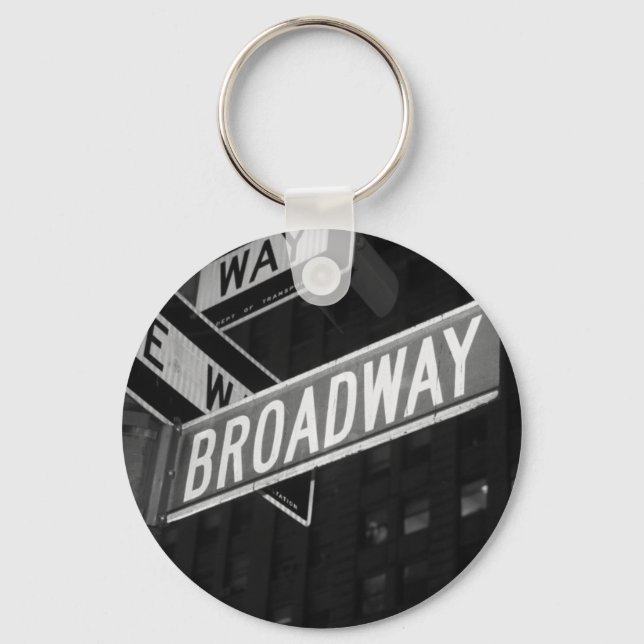 Broadway Street Sign Key Ring (Front)