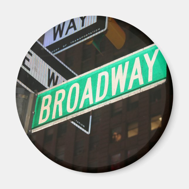 Broadway Street Sign Magnet (Front)