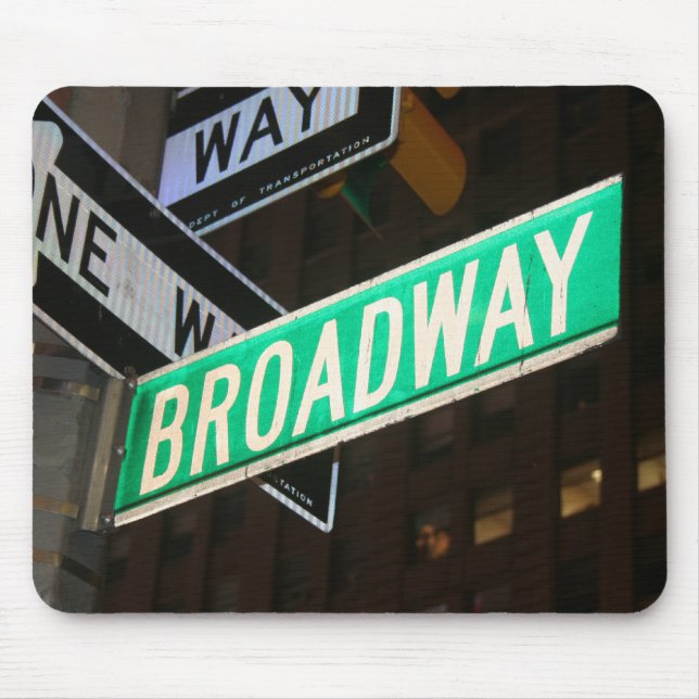 Broadway Street Sign Mouse Mat (Front)