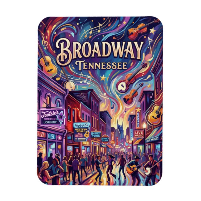 Broadway Tennessee Magnet (Vertical)