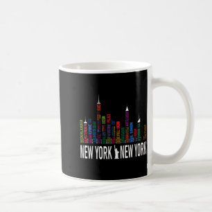 Broadway Theaters New York Skyline  Coffee Mug