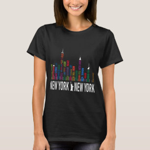 Broadway Theaters New York Skyline T-Shirt