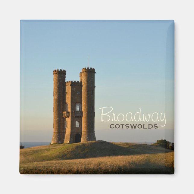 Broadway tower in the Cotswolds text magnet (Front)