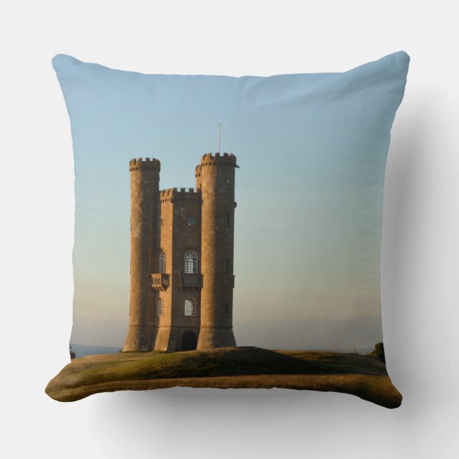 Broadway tower in the Cotswolds throw pillow (Front)