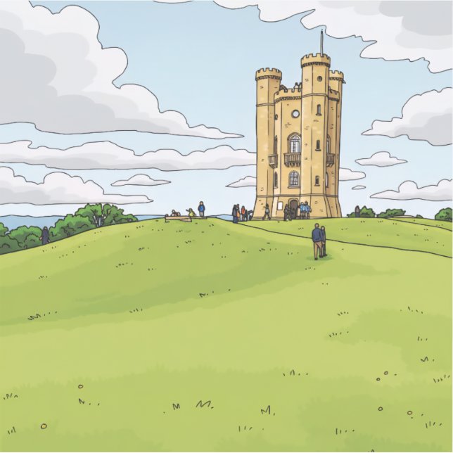 Broadway Tower view sticker (Front)