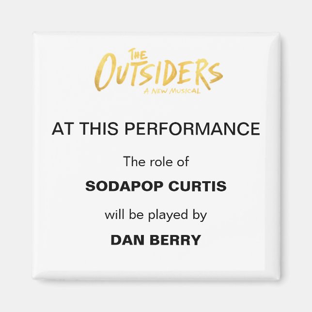 Broadway Understudy Announcement Magnet (Front)