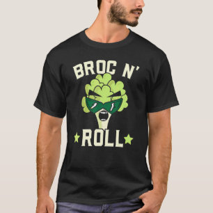 Broc N' Roll Broccoli Vegan Vegetable Healthy Vege T-Shirt