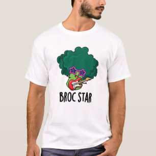 Broc Star Funny Brocolli Rock Star Pun  T-Shirt